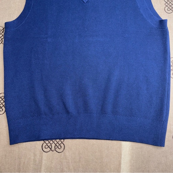 Gap NWT! Men'S Textured Sweater Vest In Navy Blue Size L - Picture 3 of 14